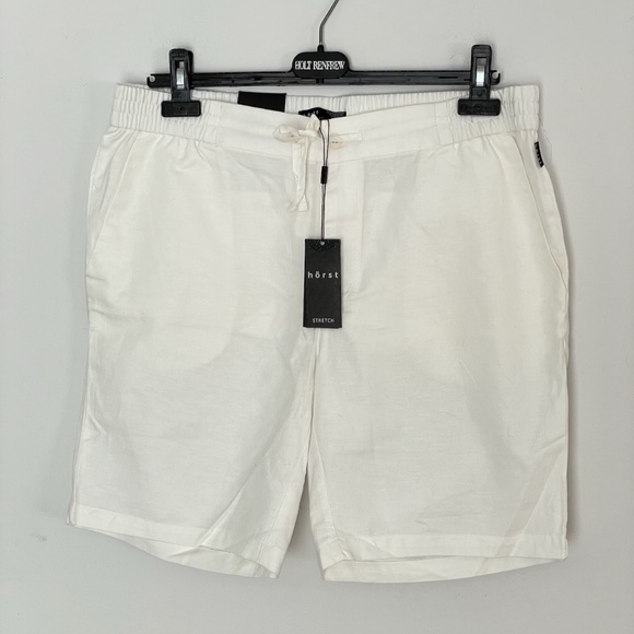 NWT Hoerst White Cotton/Linen Mens Shorts Size 36 - Picture 6 of 6